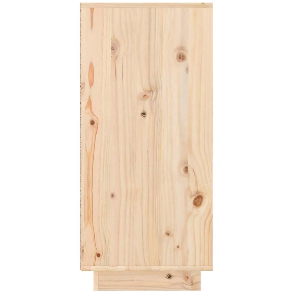 vidaXL 3 Door 3 Drawer Natural Solid Pine Wood Sideboard Image 5