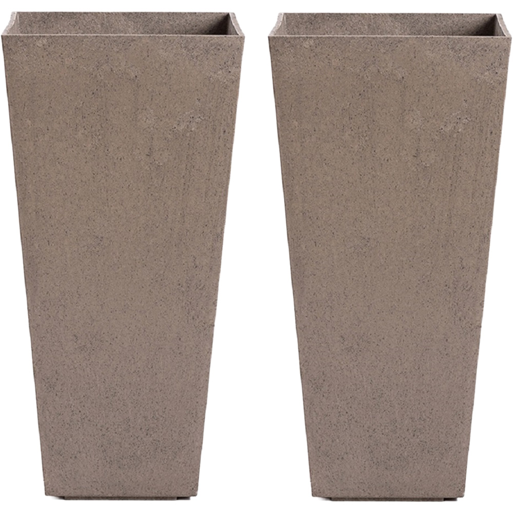 Garden Gear Sonata Oak Planter 50cm 2 Pack Image 1