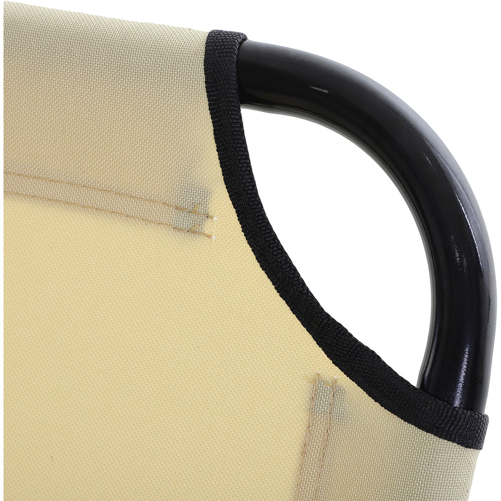 Outsunny Beige Foldable Sun Lounger Image 3