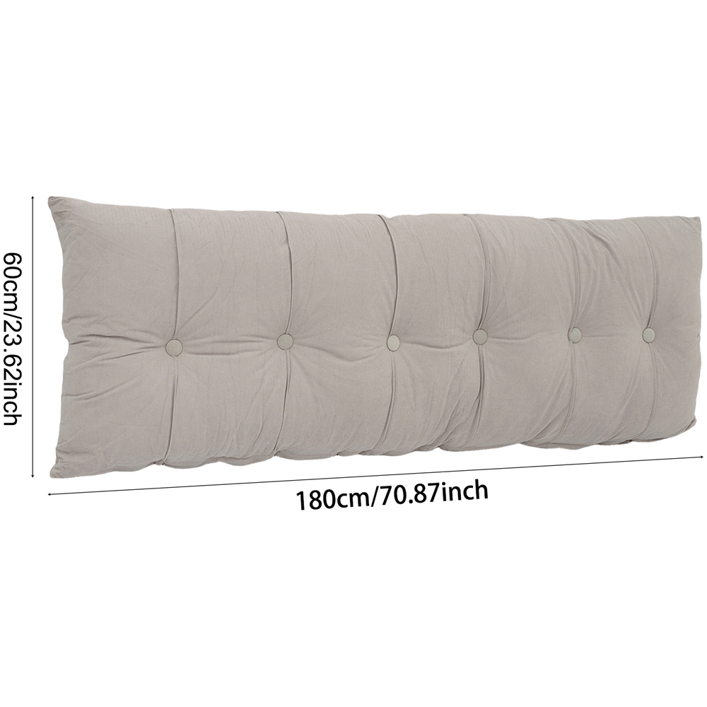 Living and Home Dark Grey Chenille Headboard Pillow 60 x 180cm Image 8