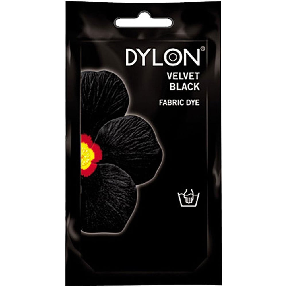 Dylon Velvet Black Hand Fabric Dye Sachet 50g 4 Pack Image 2