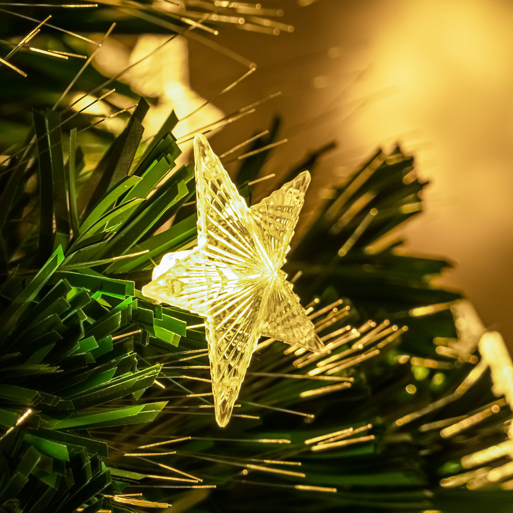 The Christmas Centre 42 Warm White LED Green Fibre Optic Artificial Xmas Tree 2ft Image 3