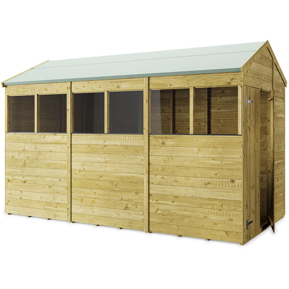 StoreMore 12 x 6ft Double Door Tongue and Groove Apex Shed with Window Image 2