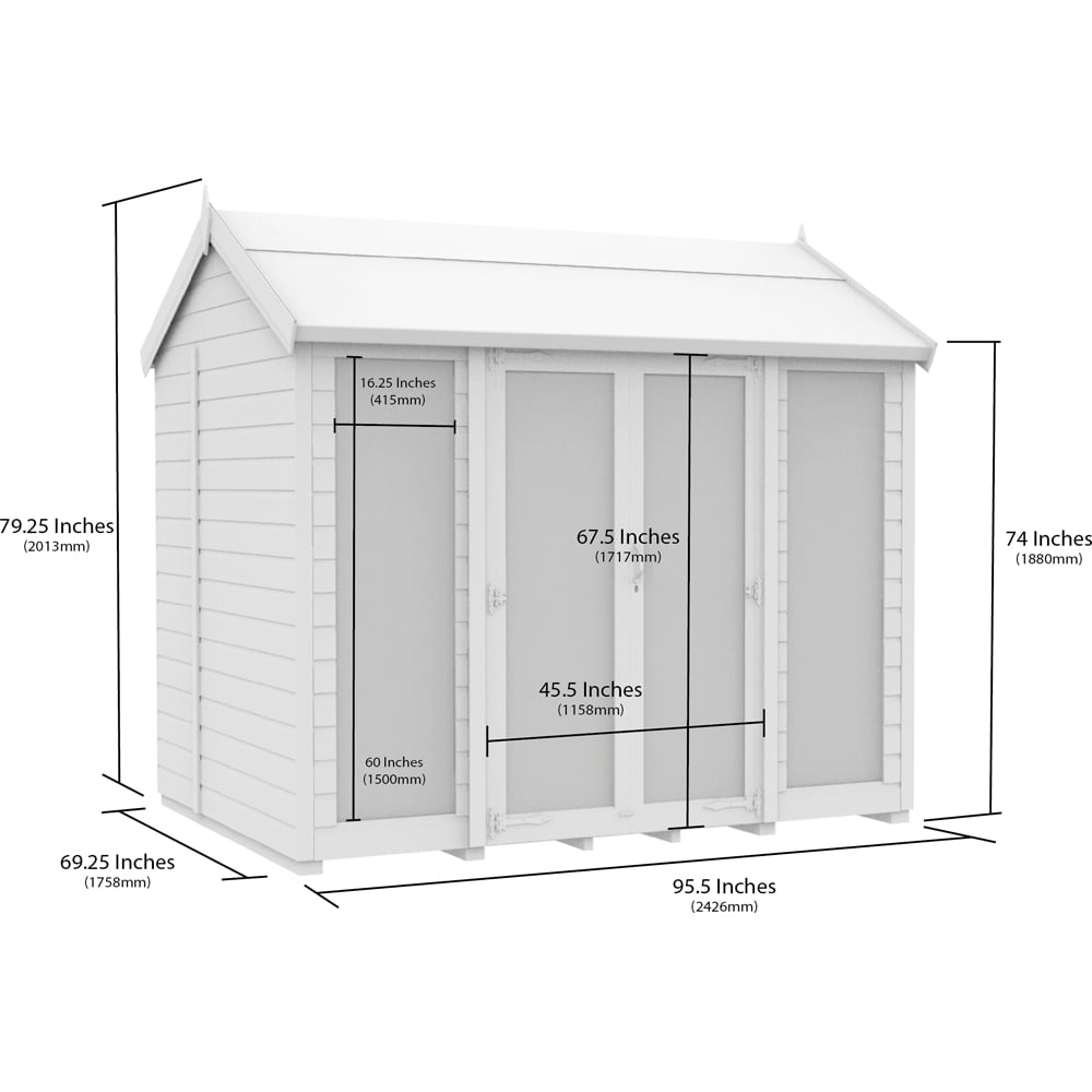 DIY Sheds 8 x 6ft Tongue and Groove Timber Apex Summerhouse Image 7