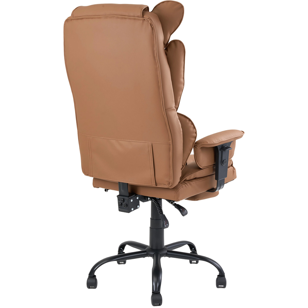 Living and Home Brown Ergonomic Office Chair with Adjustable Armrests and Footrest Image 6