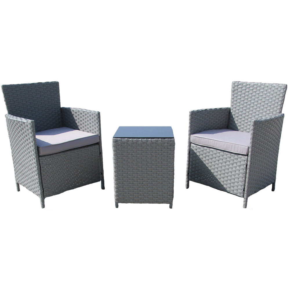 Furniture One 2 Seater Grey Rattan Garden Lounge Set Image 2