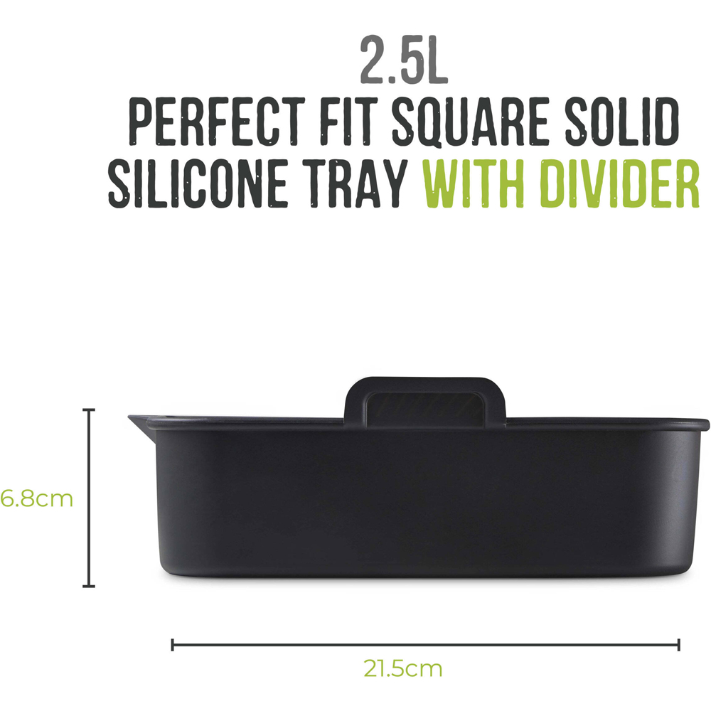 Tower Square Solid Silicone Tray with Divider Image 9