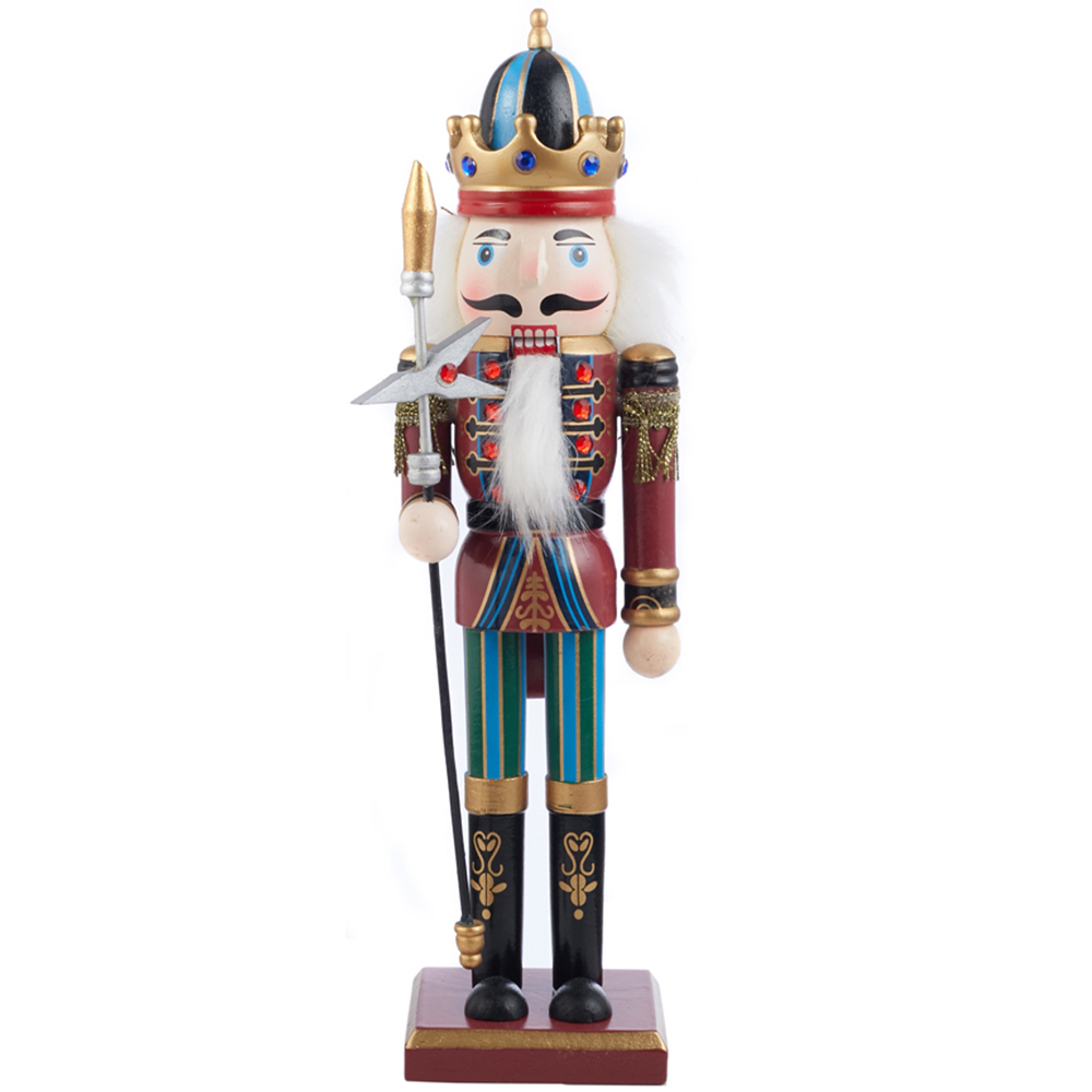 Living and Home Wooden Nutcracker Soldier Christmas Ornament Image 1