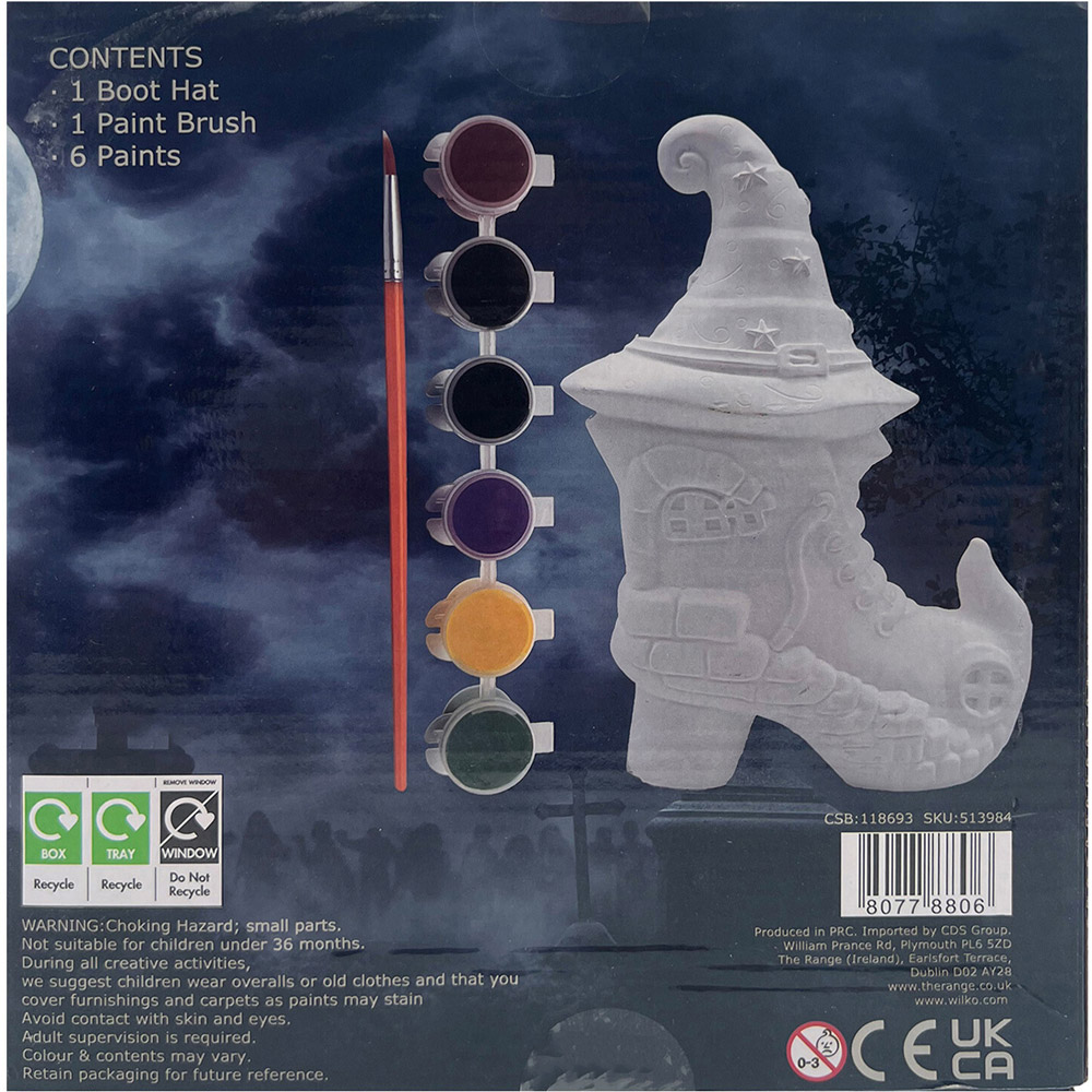Paint Your Own Boot Hat Kit White Image 2