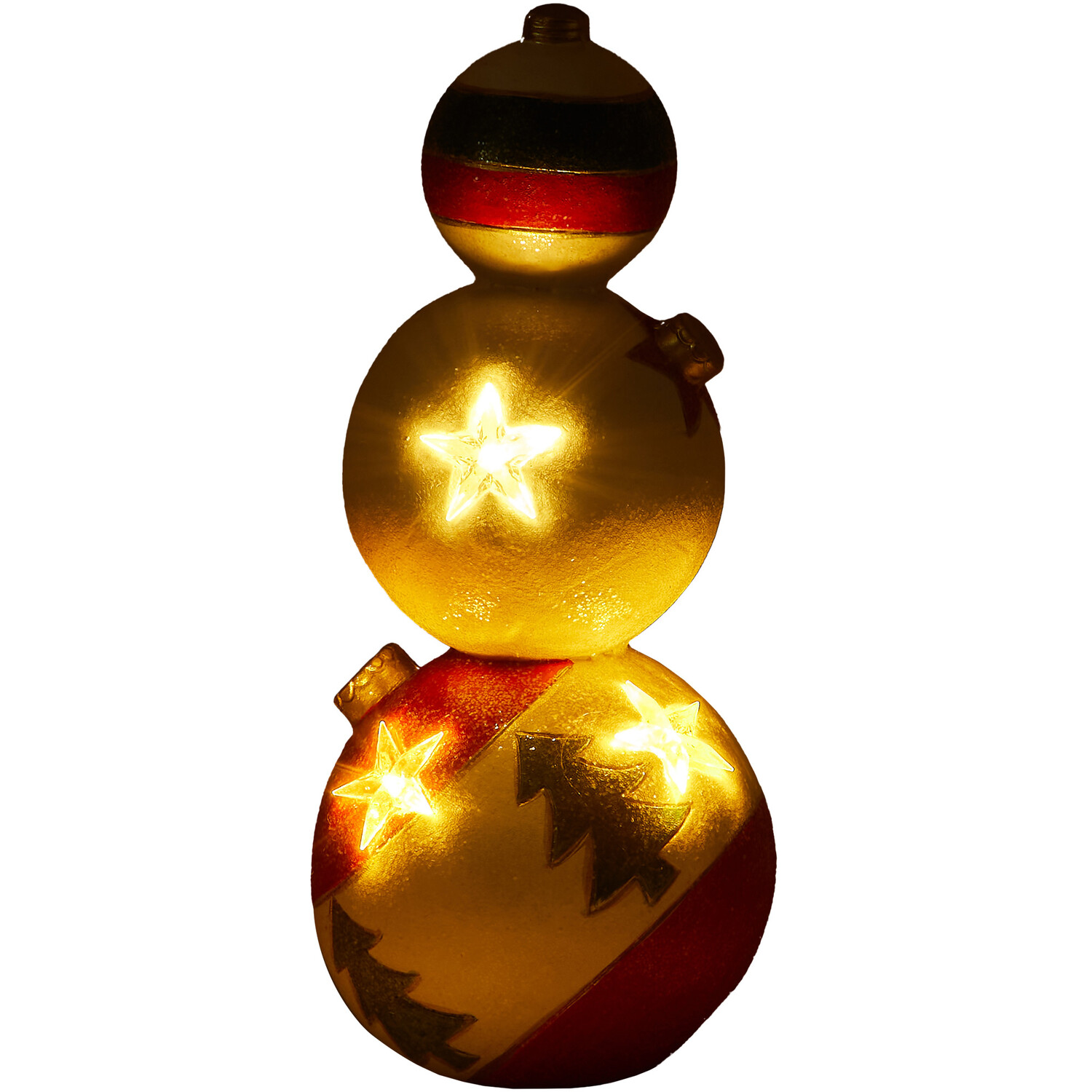 Stacked LED Bauble Ornament - White Image 3
