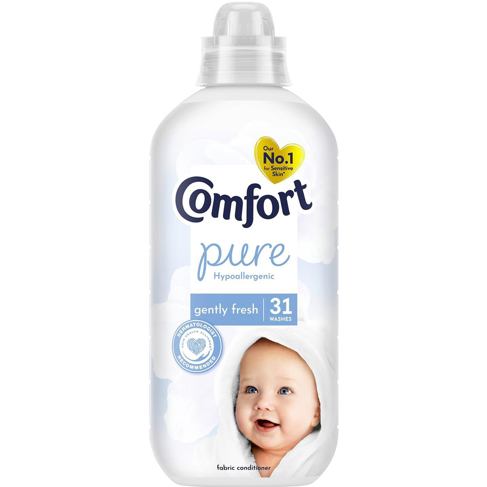 Comfort Pure Gently Fresh Hypoallergenic Fabric Conditioner 31 Washes 930ml 8 Pack Image 2