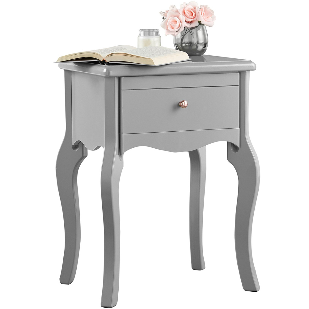 CARME Home Sorrento Grey Side Table Image 2