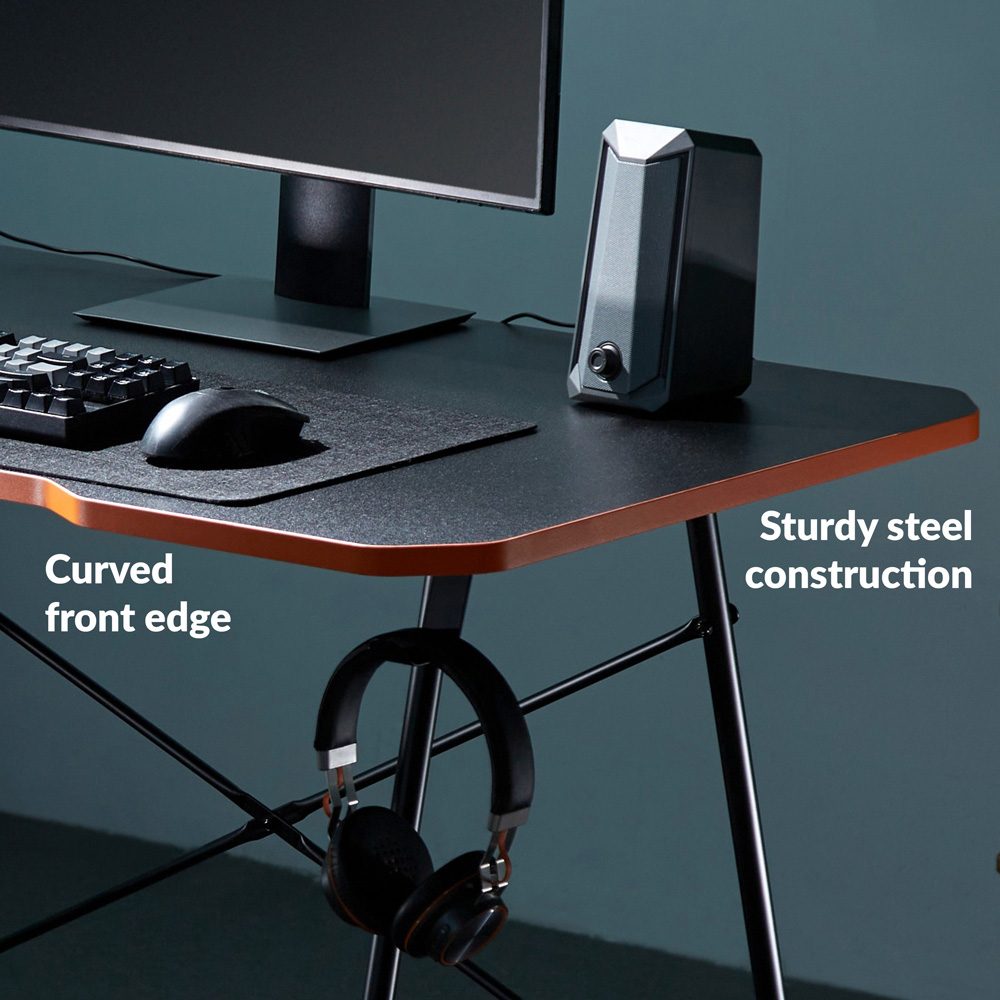 Maplin Gaming Desk Black Image 5