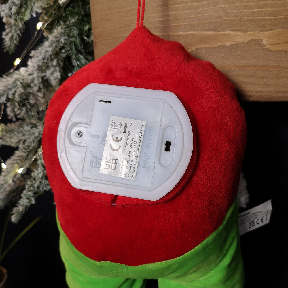 Samuel Alexander Animated Laughing Elf Hanging Christmas Decoration 32cm Image 4