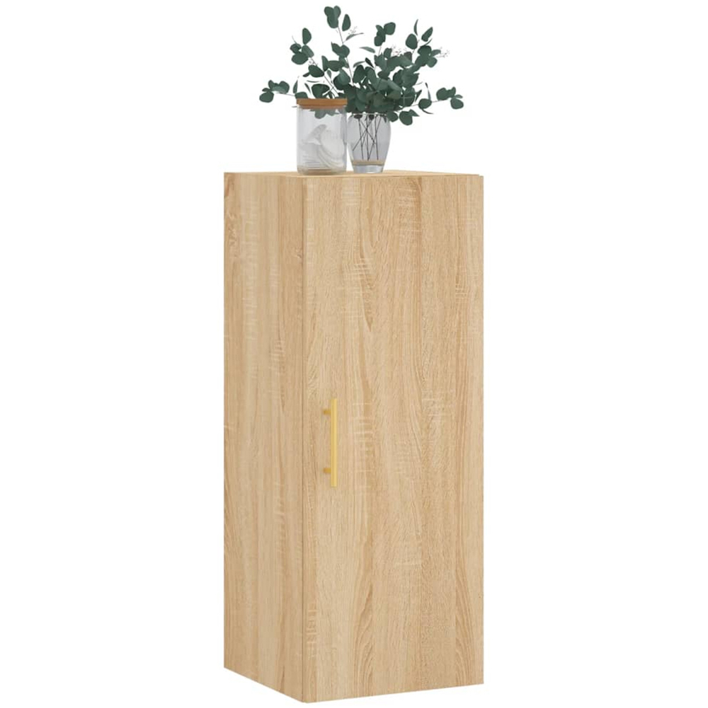 vidaXL Single Door Sonoma Oak Wall Mounted Narrow Cabinet Image 4