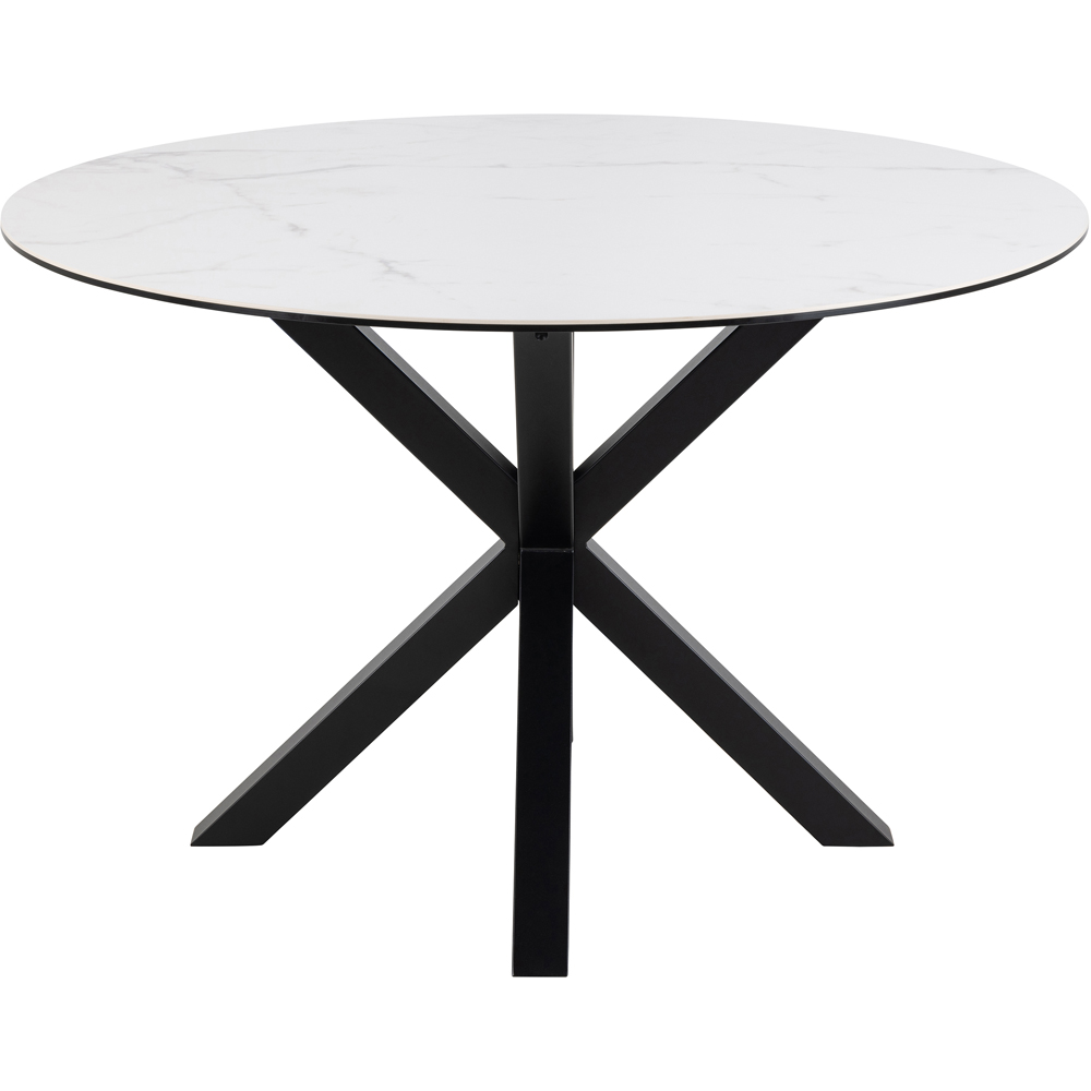 Florence Heaven Ceramic 4 Seater Round Dining Table White Image 3