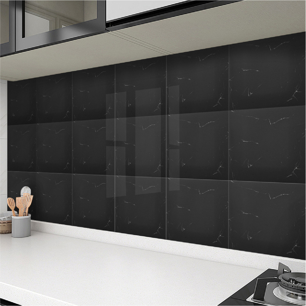 Living and Home 10 Piece Black Self Adhesive PVC Flooring Tile 30 x 30cm Image 7