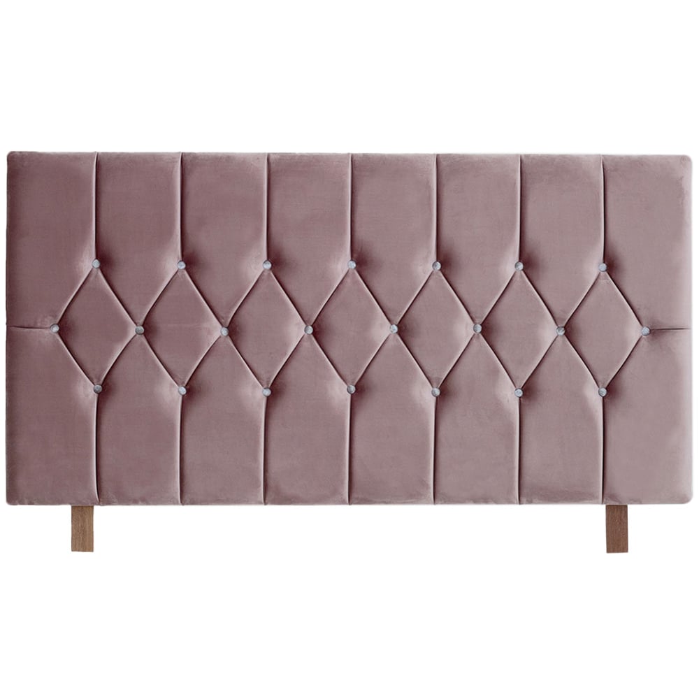Aspire Furniture Catherine Lansfield Boutique Super King Blush Brushed Velvet Headboard Image 2