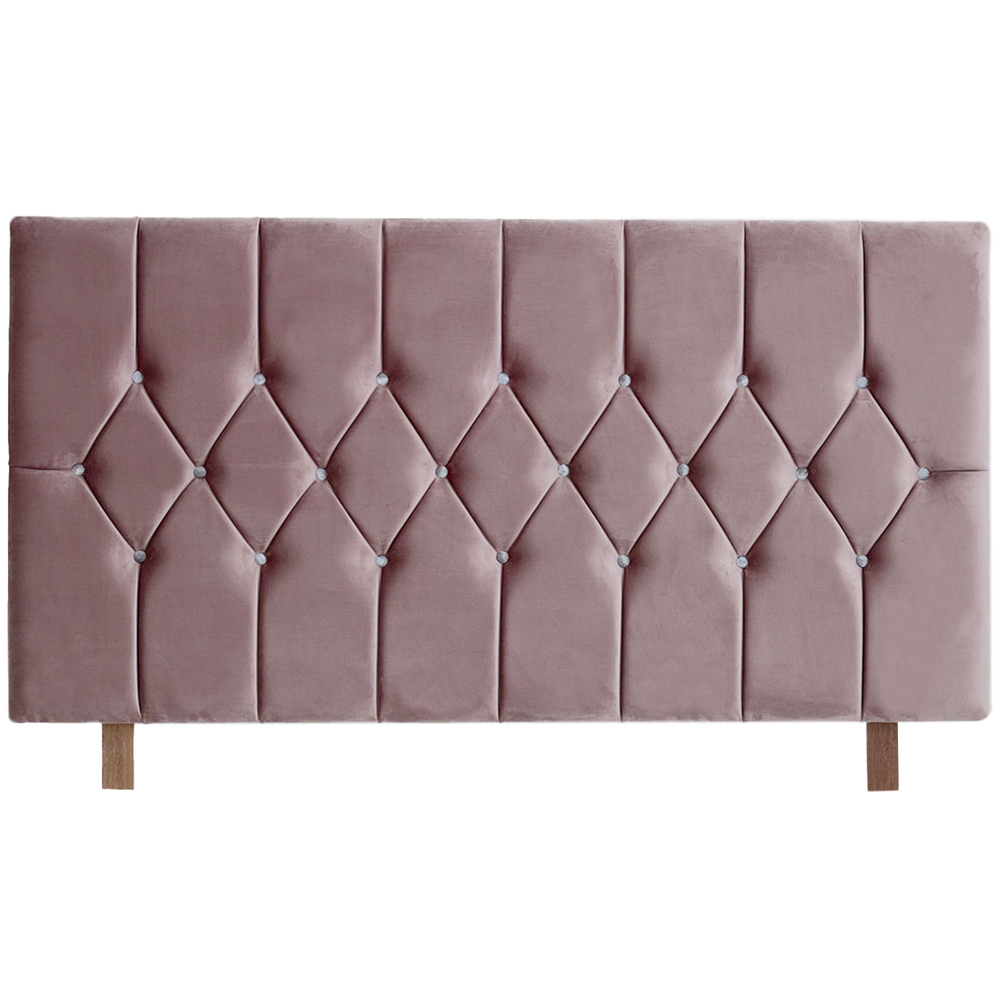 Aspire Furniture Catherine Lansfield Boutique Double Blush Brushed Velvet Headboard Image 2