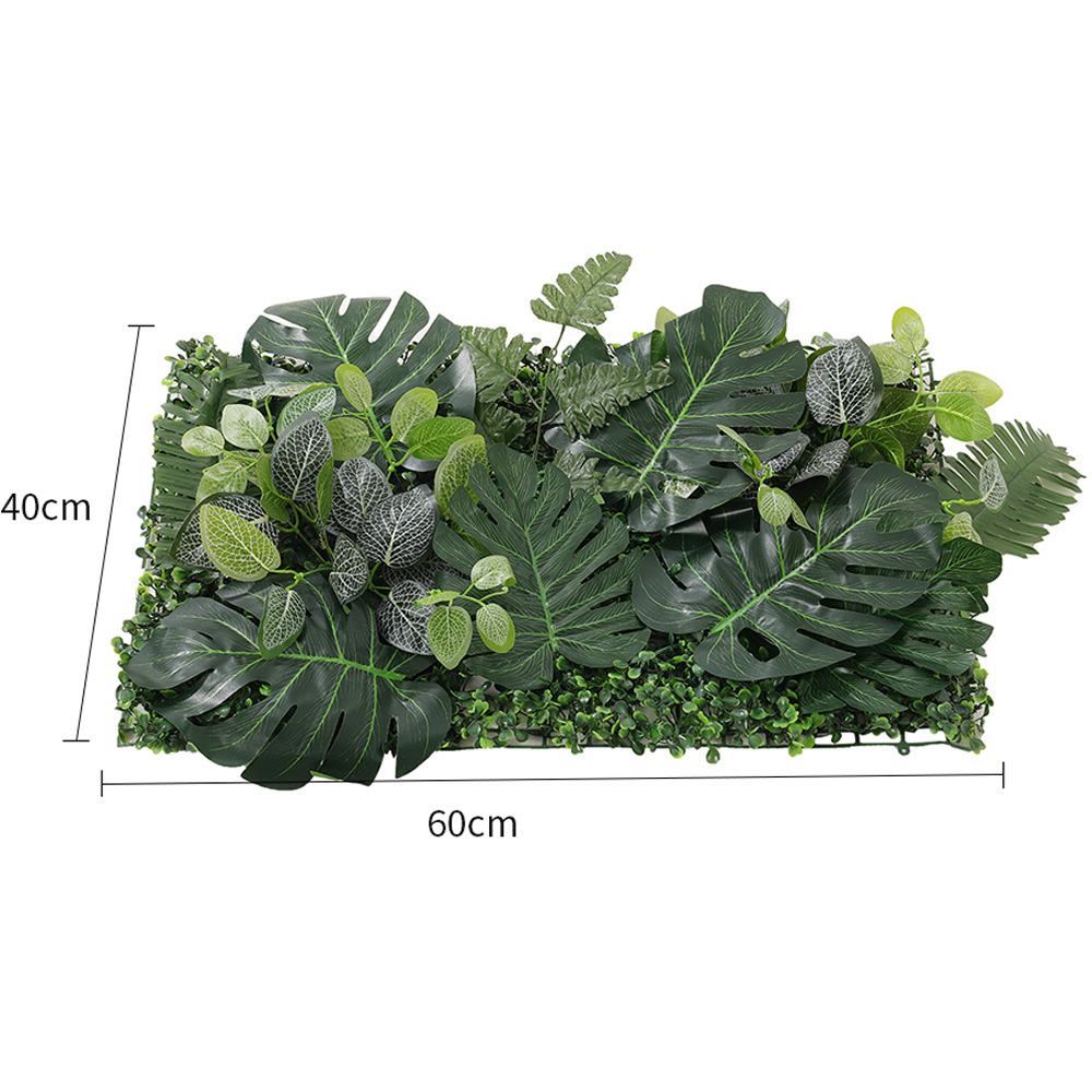 Living and Home Green Artificial Mix Plants Wall Panel 60 x 40cm Image 5
