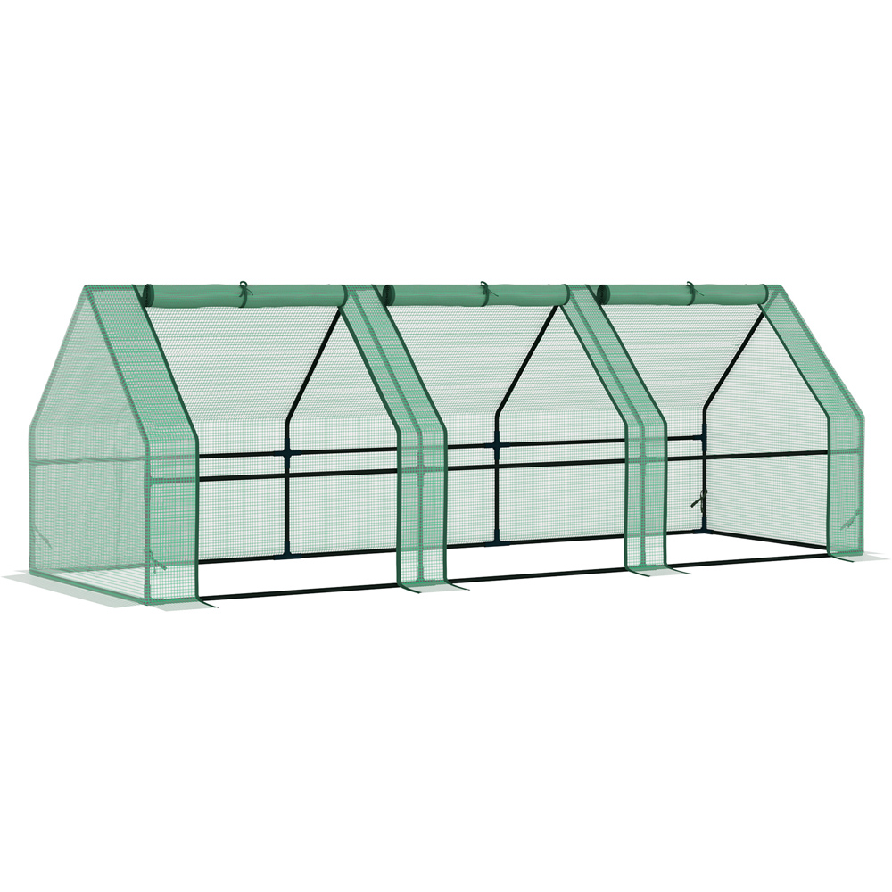 Outsunny Green PVC 3 x 8.9ft Polytunnel Greenhouse Image 1