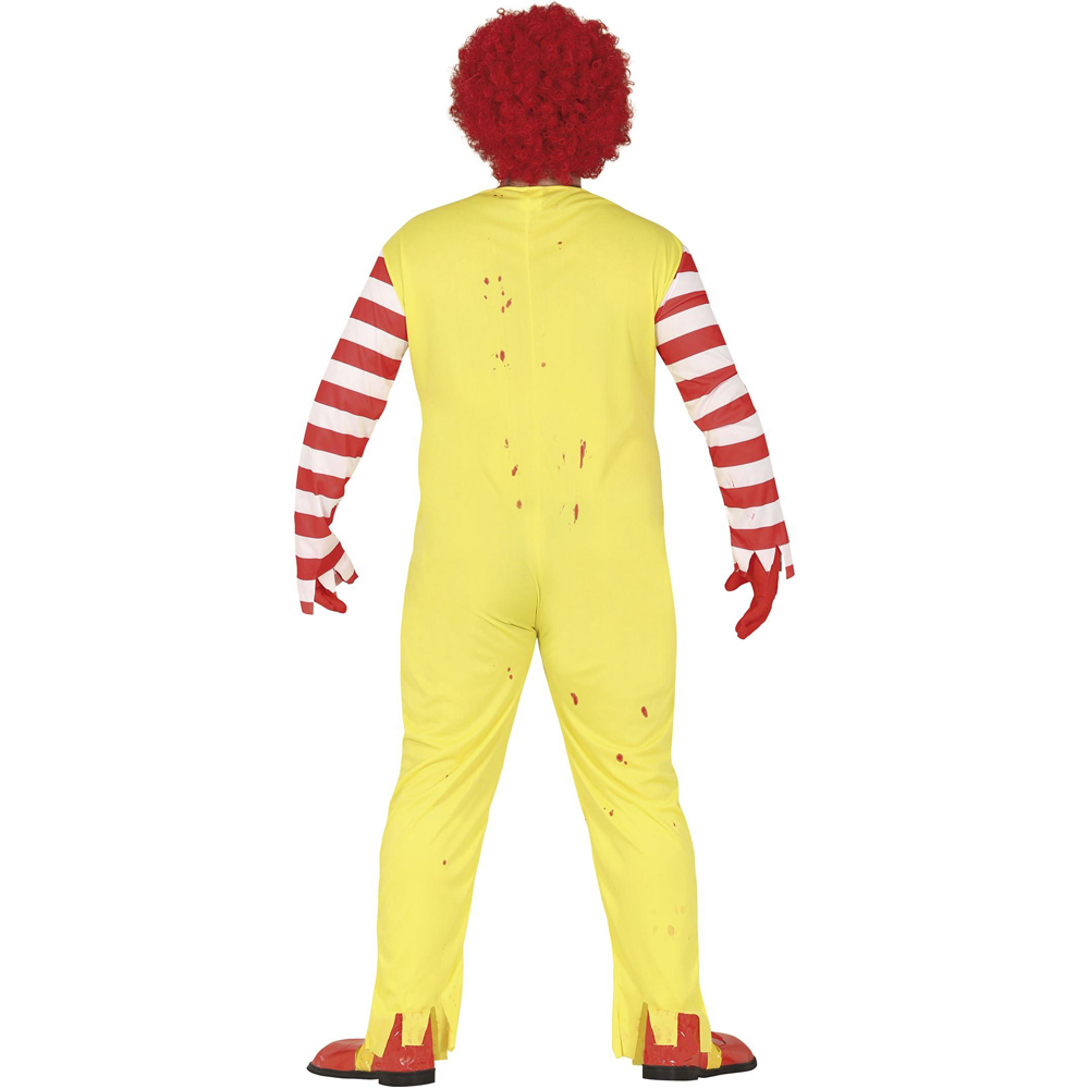 Fiestas Guirca Adult Burger Clown Yellow and Red Halloween Costume Extra Large Image 2