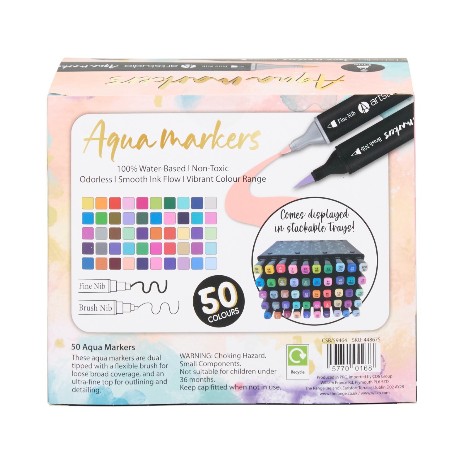 Pack of 50 Dual Tip Aqua Markers Image 6
