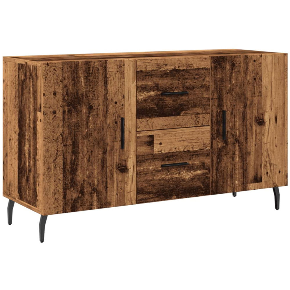 vidaXL 2 Door 2 Drawer Old Wood Wide Sideboard Image 2