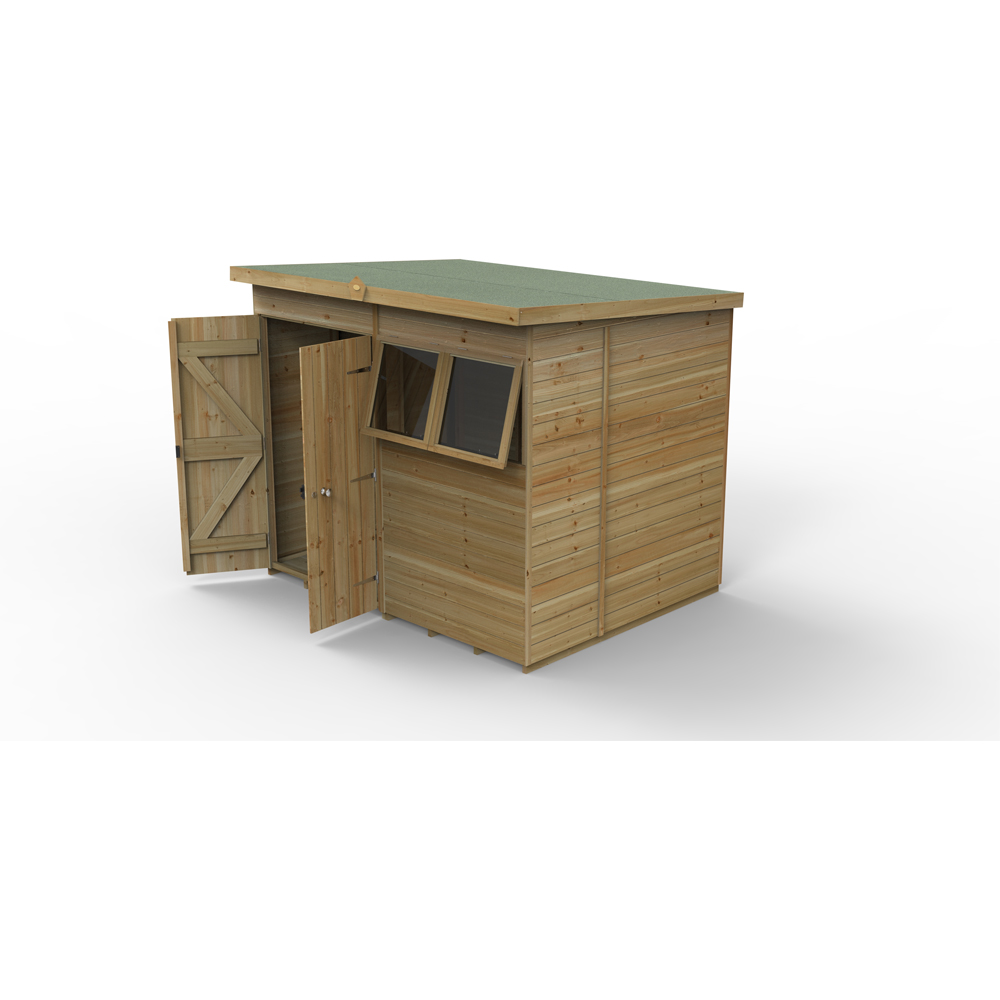 Forest Garden Timberdale 8 x 6ft 2 Opening Pent Shed Image 3