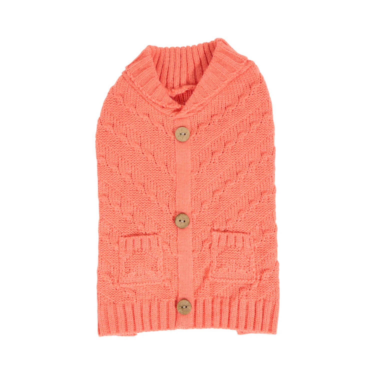 Buttoned Knit Dog Jumper - M Image 2