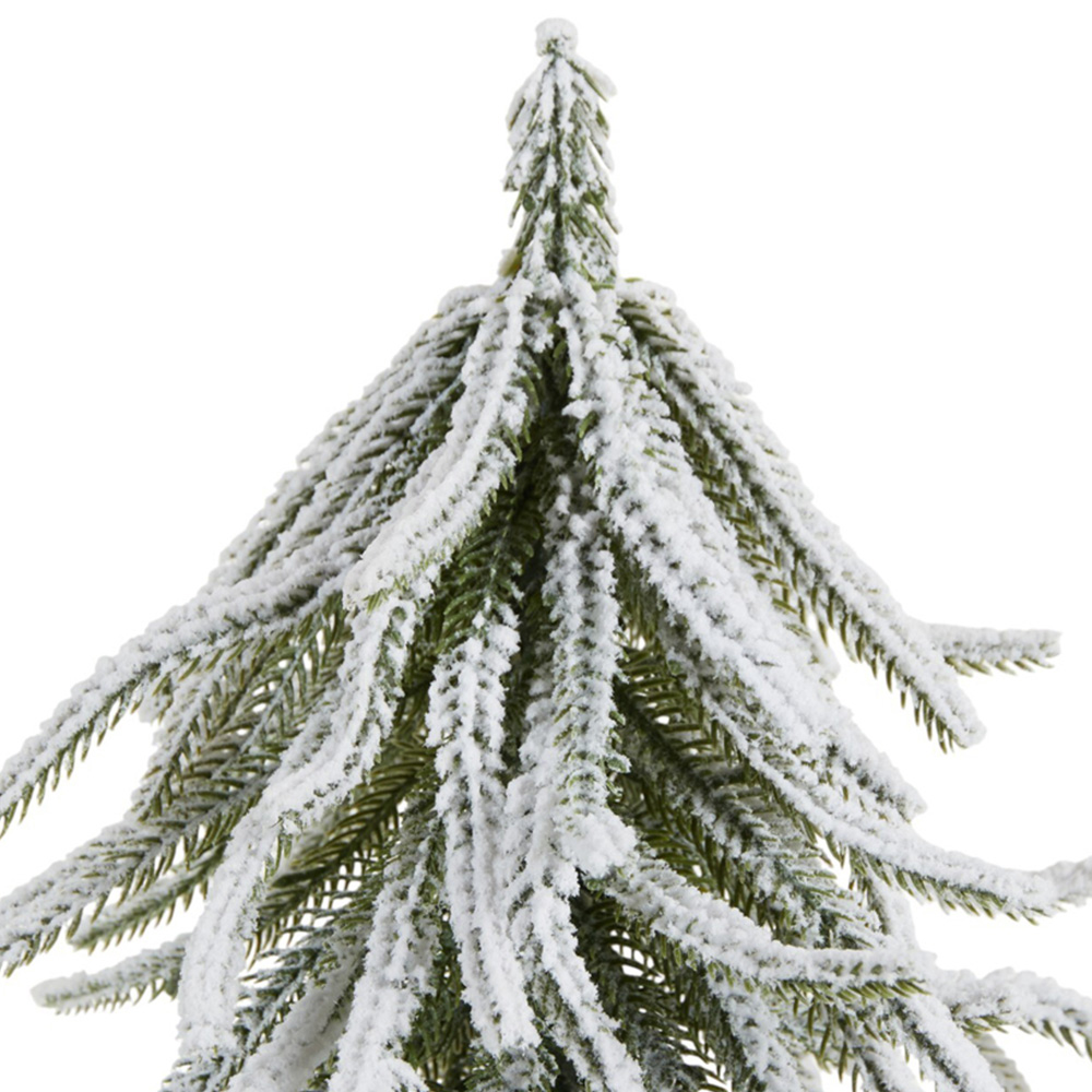 Scandi Downswept Tree - White and Green Image 5