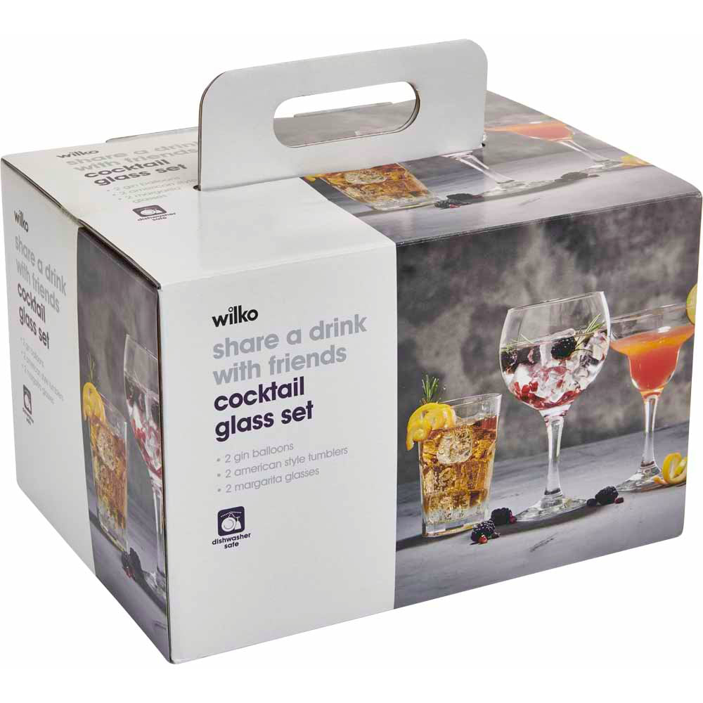 Wilko Cocktail Glass Set 6pk Wilko