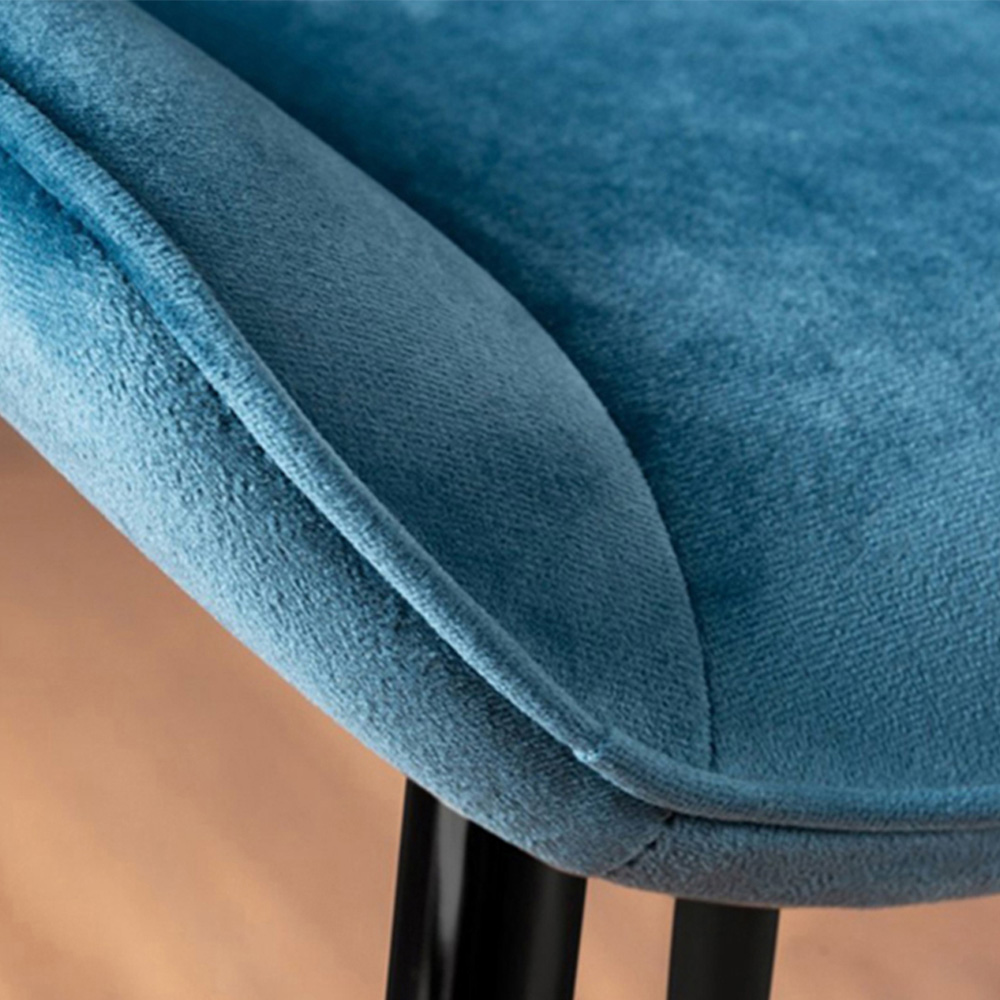 Furniturebox Molini Cesano 6 Seater Dining Set White Gloss Blue and Black  Image 7