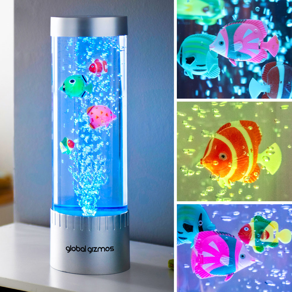 Global Gizmos Silver Fish Water Bubble Lamp 32cm Image 6