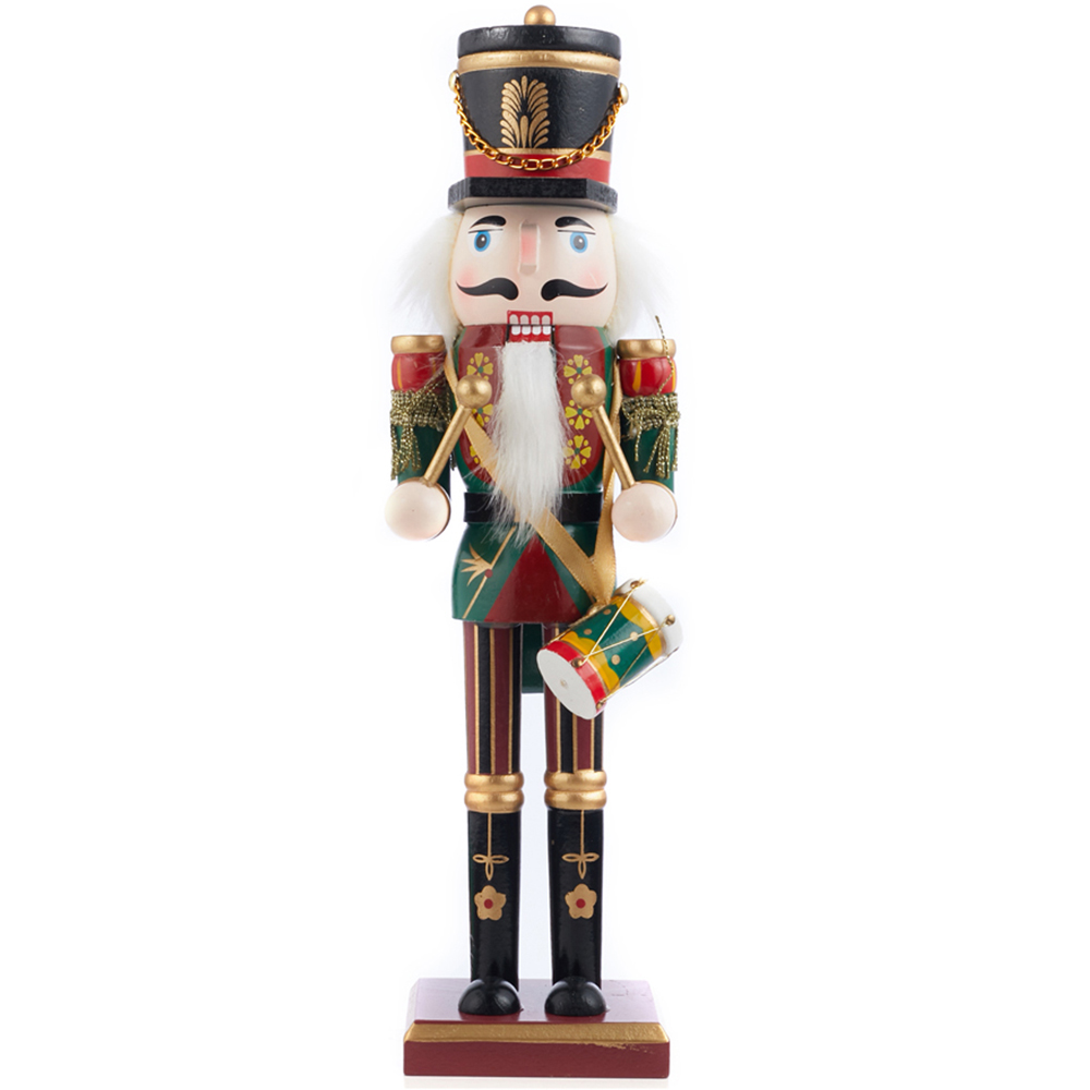 Living and Home Wooden Nutcracker Soldier Christmas Ornament Image 1