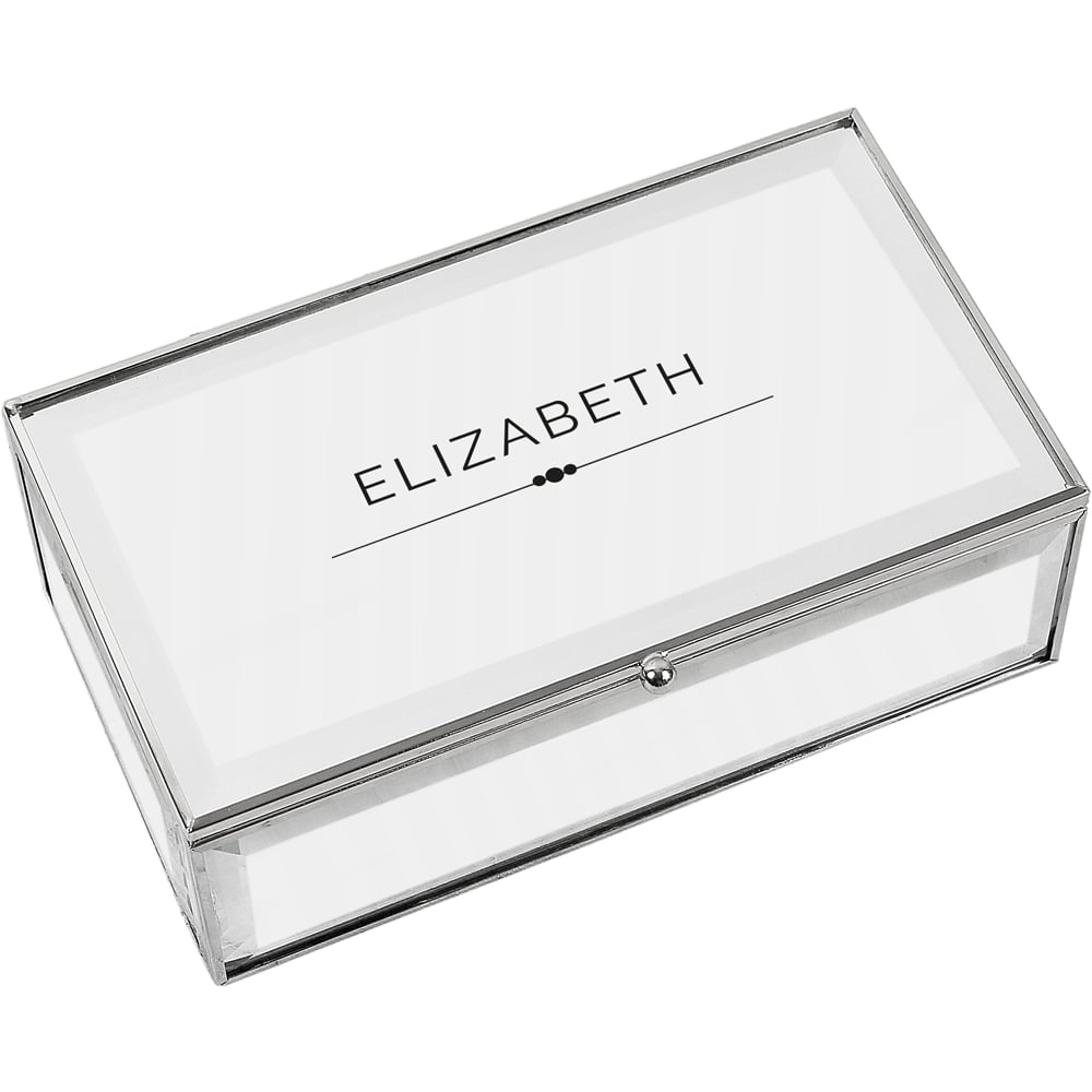Personalised Memento Personalised Classic Mirrored Jewellery Box Image 1