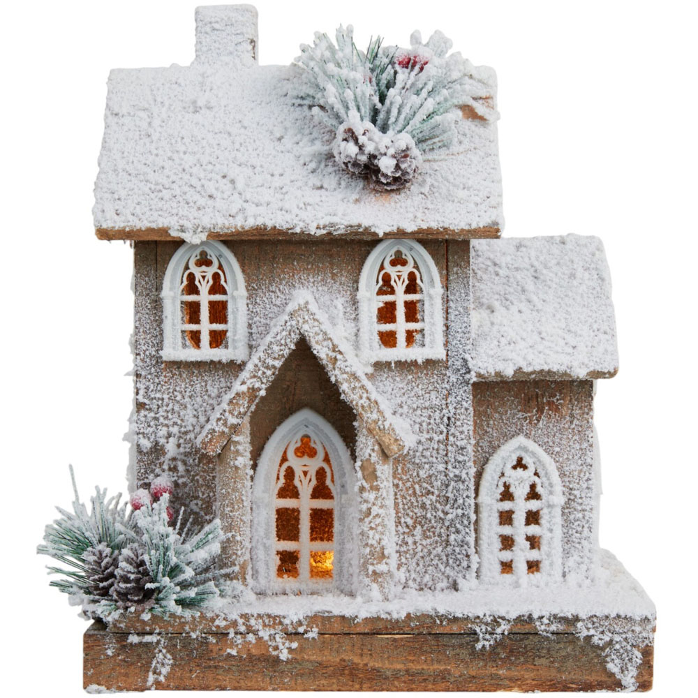 Natural Flocked LED HouseWhite and Natural Image 5