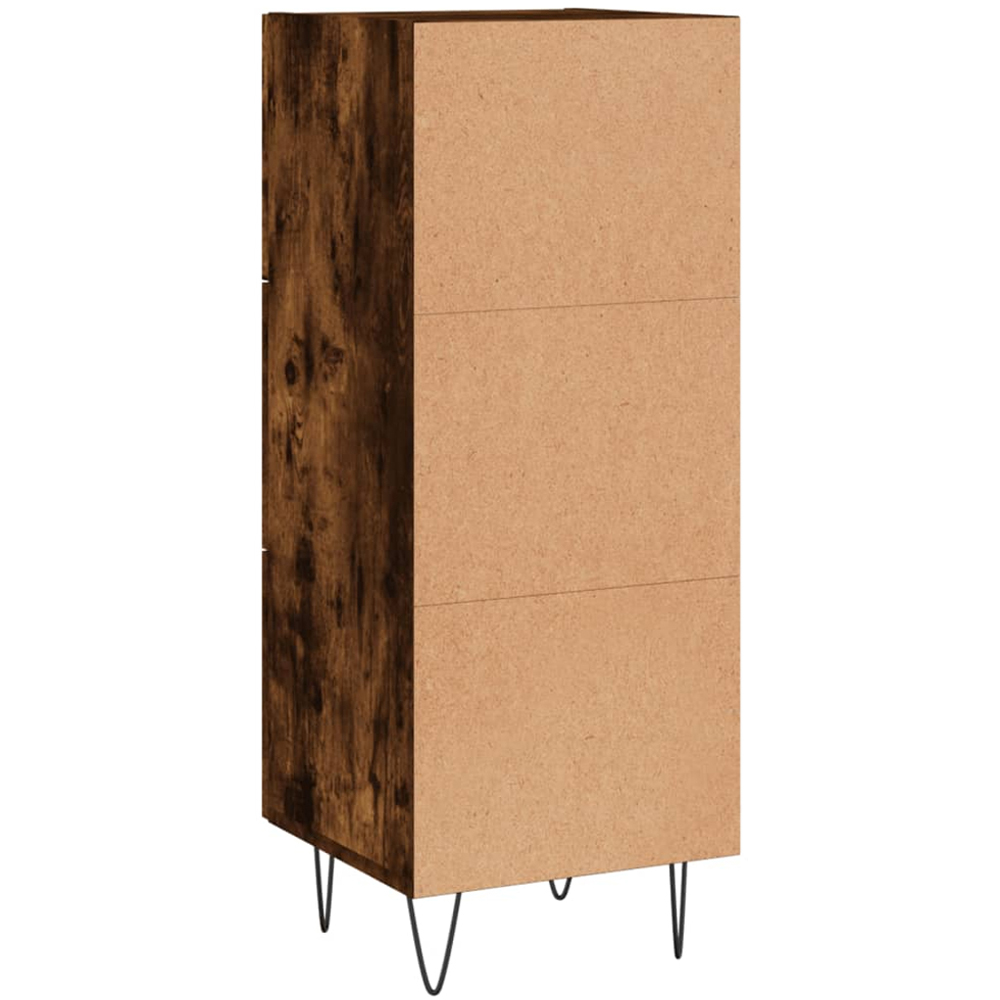 vidaXL 3 Drawer Smoked Oak Sideboard Image 8