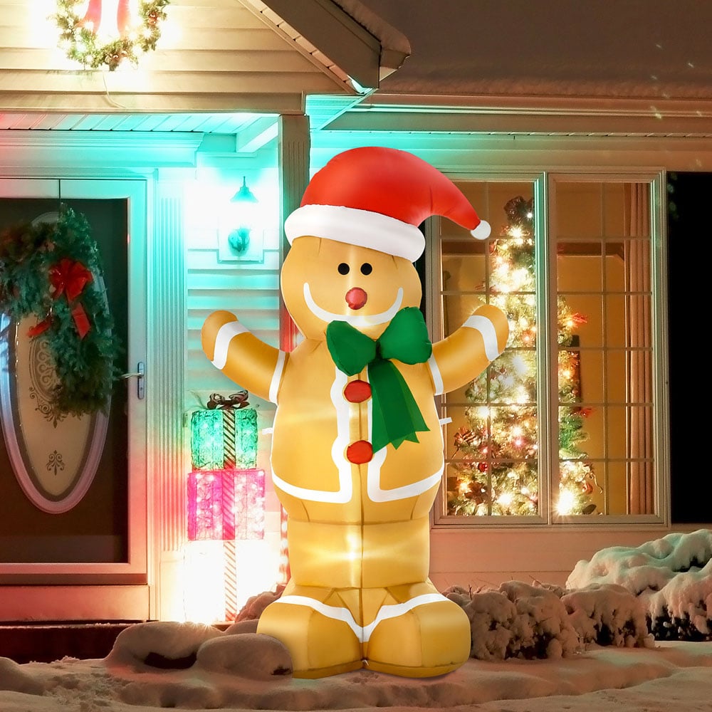 Everglow LED Inflatable Gingerbread Man Christmas Decoration 6ft Image 3