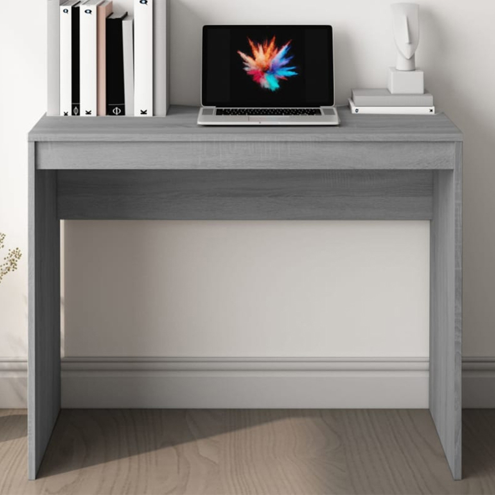 vidaXL Computer Desk Grey Sonoma Image 1