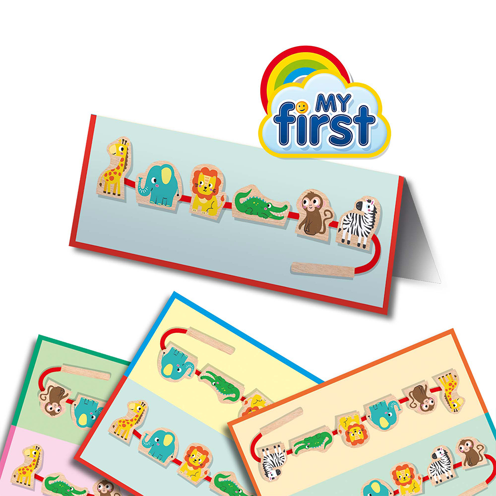 SES Creative My First Lacing Wooden Animal Beads Activity Set Image 4
