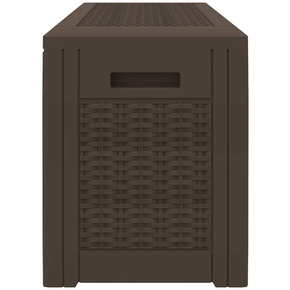 vidaXL 310L Brown Polypropylene Garden Storage Box Image 4