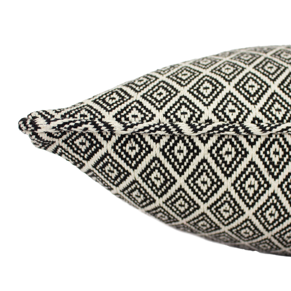 Paoletti Tangier Monochrome Square Woven Cushion Image 2