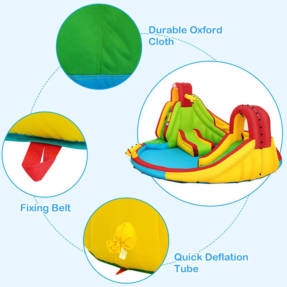 Costway Bouncy Water Castle with Slides and Climbing Wall Image 7
