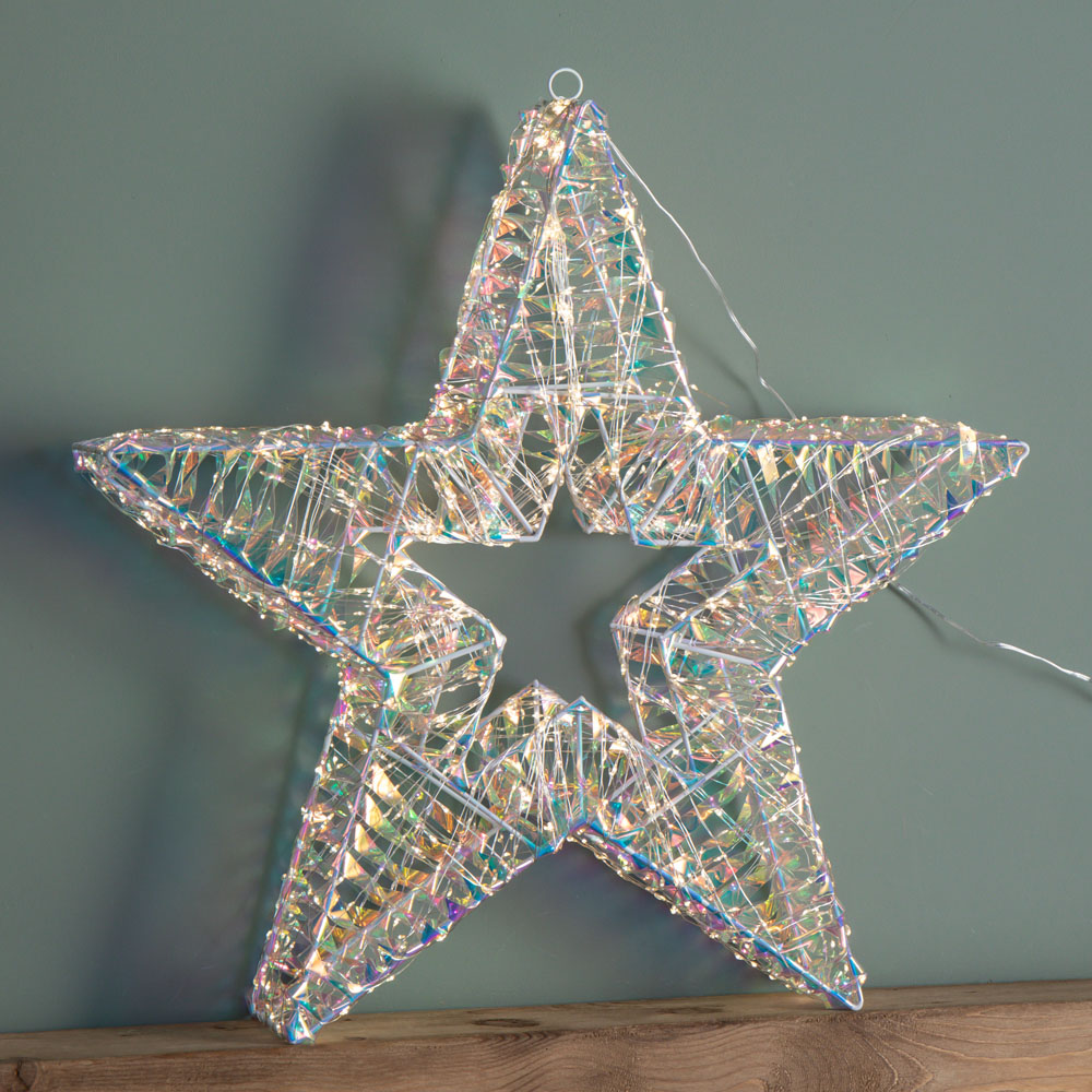 Samuel Alexander 1440 Warm White LED Light-Up Iridescent Shimmer Christmas Star 60cm Image 7