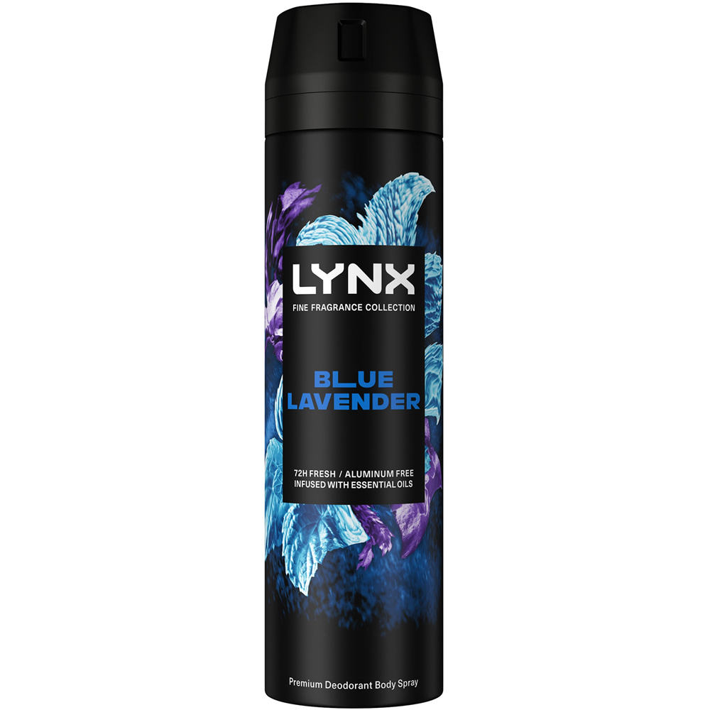 Lynx Fine Fragrance Collection Blue Lavender Deodorant Body Spray 200ml 6 Pack Image 2