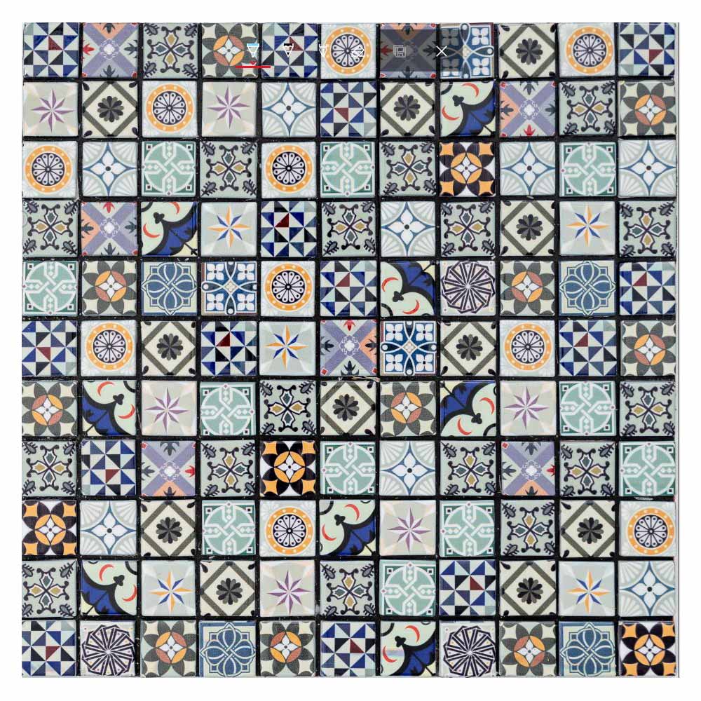 House of Mosaics Geo Moroccan Bright Self Adhesive Mosaic Tile Image 2