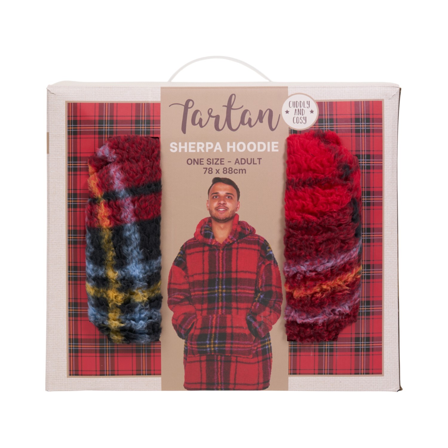 Printed Sherpa Hoodie Image 7