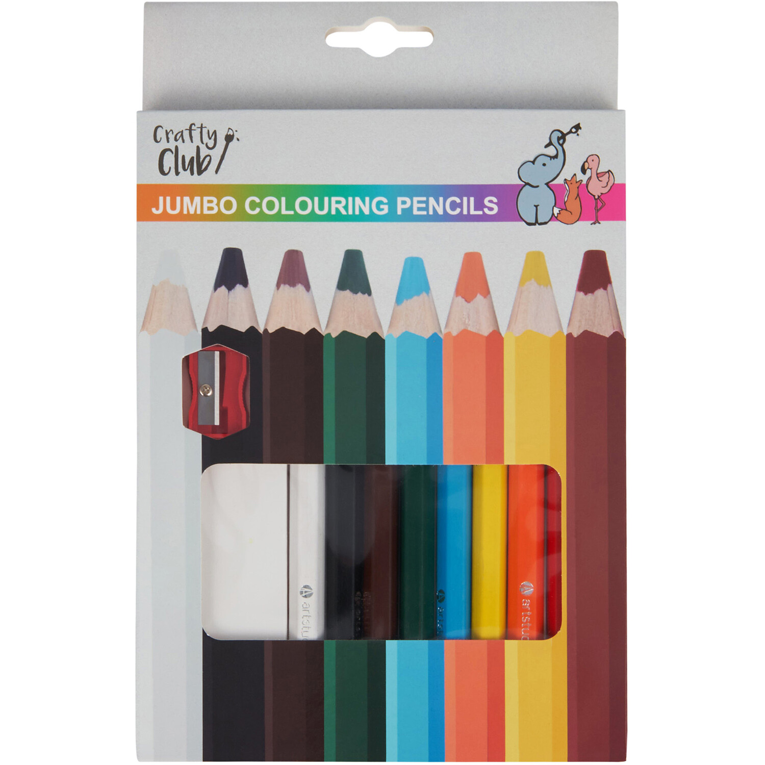 Crafty Club Jumbo Colouring Pencil 8 Pack Image 1