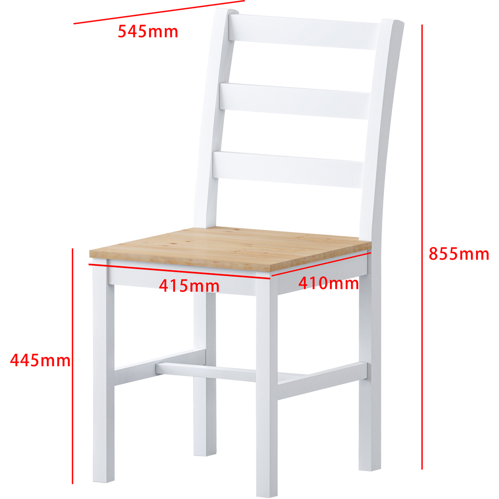 Comfy Living 2 Seater Wooden Dining Set White Image 5